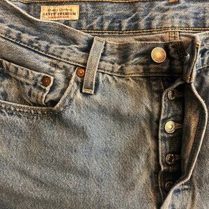 Levi's Light Blue Button-Fly Denim Jeans